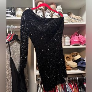 Sparkling Black Formal Cocktail Dress